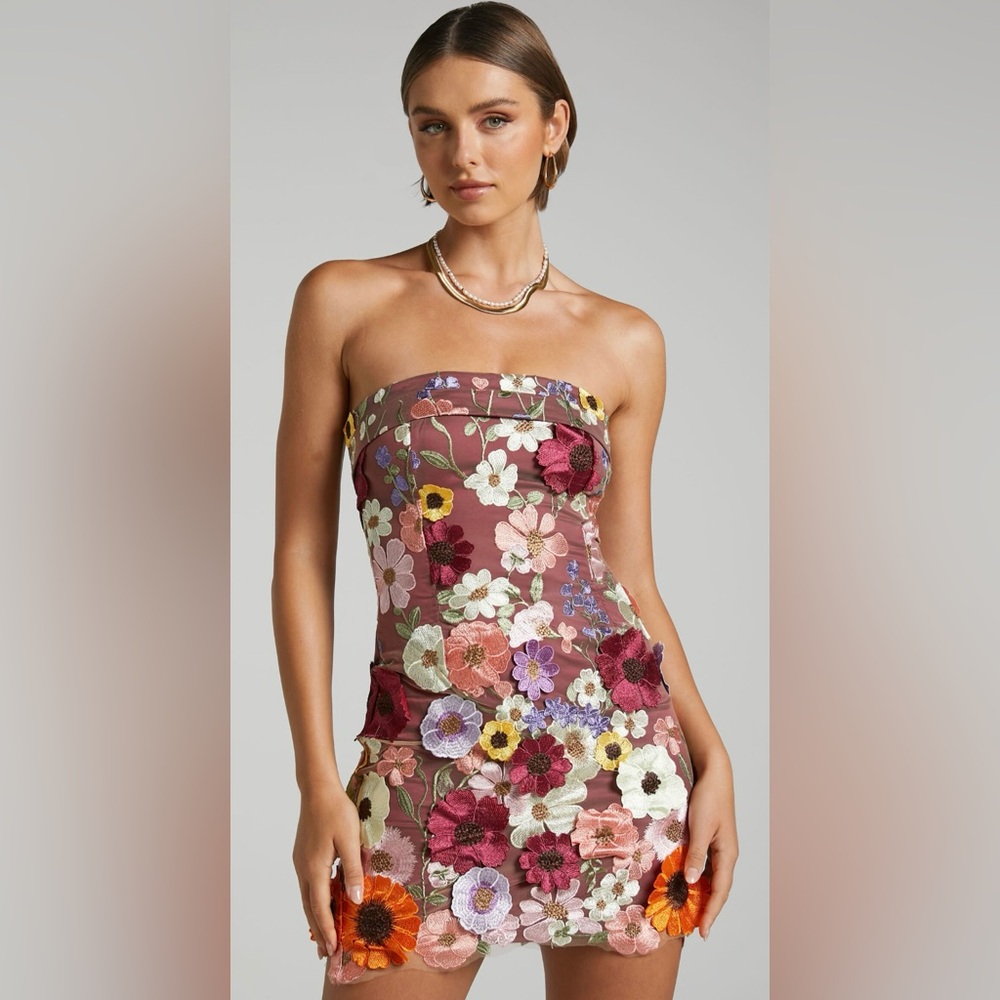 Showpo Wren Flowered Mini Dress